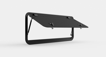 Preview: Explore Glazing Seitenklappfenster für Land Rover Defender 90 & 110, 1055 x 425 mm, dunkel-grau